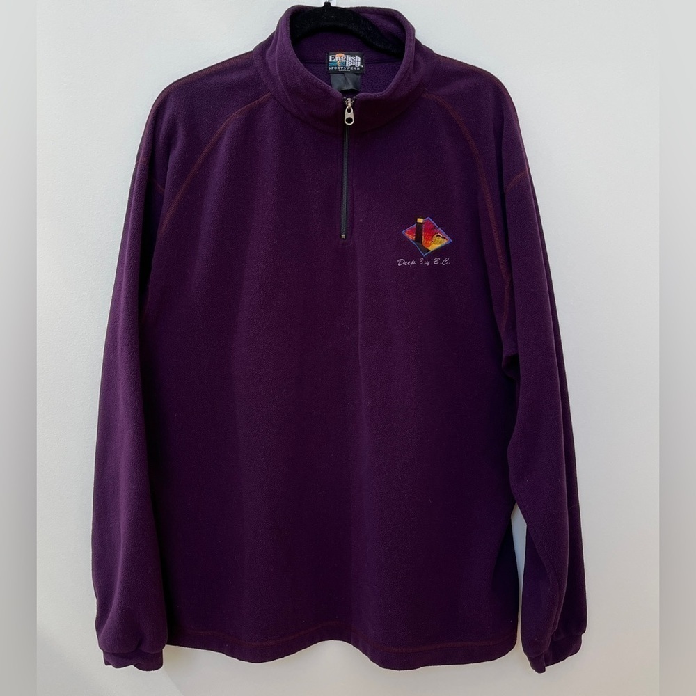 ENGLISH BAY SPORTSWEAR Canada Fleece Quarter Zip Deep Purple Unisex Gorpcore